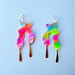 Earrings Neon Blob Drop Earrings – Funky Handmade Polymer Clay Brilliance