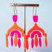 Earrings Neon Chandelier Earrings – Statement Polymer Clay Brilliance