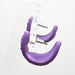 Earrings Purple Floral Oval Mini Hoops (Huggies)
