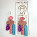 Earrings Coral | Sand | Blue | Purple Own Your Awkward Earrings – Emaloe’s Thingys | Clay Dangle Earrings