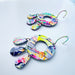 Earrings Paint Palette Drops – Handmade Rainbow Circle Teardrop Earrings