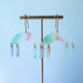 Earrings Pastel Arch Dangle Earrings – Semi-Transparent Clay & Rose Gold