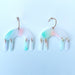 Earrings Pastel Arch Dangle Earrings – Semi-Transparent Clay & Rose Gold