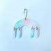 Earrings Pastel Arch Dangle Earrings – Semi-Transparent Clay & Rose Gold