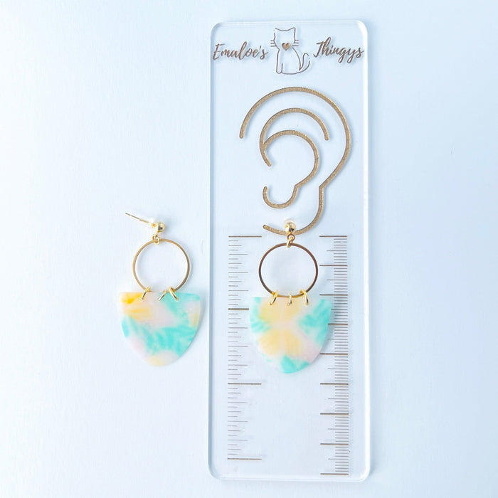 Earrings Pastel Butterfly Shield Earrings – Polymer Clay Dangles | Emaloe’s Thingys