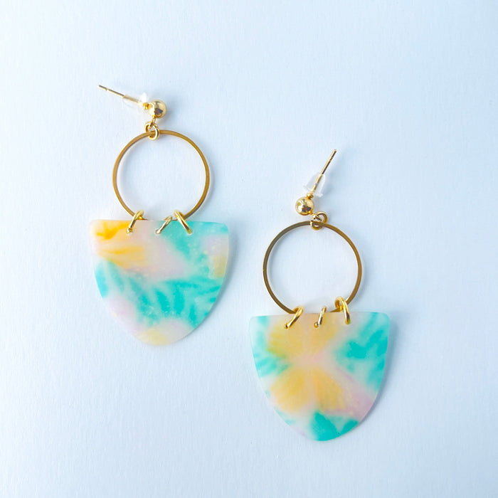 Earrings Pastel Butterfly Shield Earrings – Polymer Clay Dangles | Emaloe’s Thingys