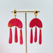 Earrings Pink Dandelion Dangle Earrings