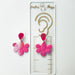 Earrings Pink, Purple, Orange Floral Drop Earrings
