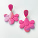 Earrings Pink, Purple, Orange Floral Drop Earrings