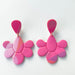 Earrings Pink, Purple, Orange Floral Drop Earrings
