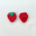 Earrings Red Strawberry Polymer Clay Stud Earrings – Titanium Posts