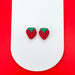 Earrings Red Strawberry Polymer Clay Stud Earrings – Titanium Posts