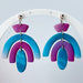 Earrings Raspberry Sorbet Retro Rainbow Arch Dangle Earrings | Emaloe's Thingys