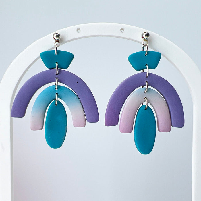 Earrings Mermaid Skies Retro Rainbow Arch Dangle Earrings | Emaloe's Thingys