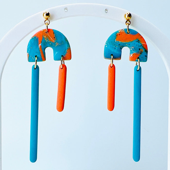 Earrings Retro Sherbet Arch Dangle Earrings