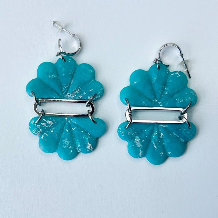 Earrings Seafoam Shell Dangle Earrings