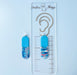 Earrings Shimmering Sky Blue Marbled Dangle Earrings