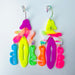 Earrings Stay Weird Neon Statement Earrings – Polymer Clay Earrings