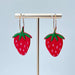 Earrings Strawberry Hoop Earrings