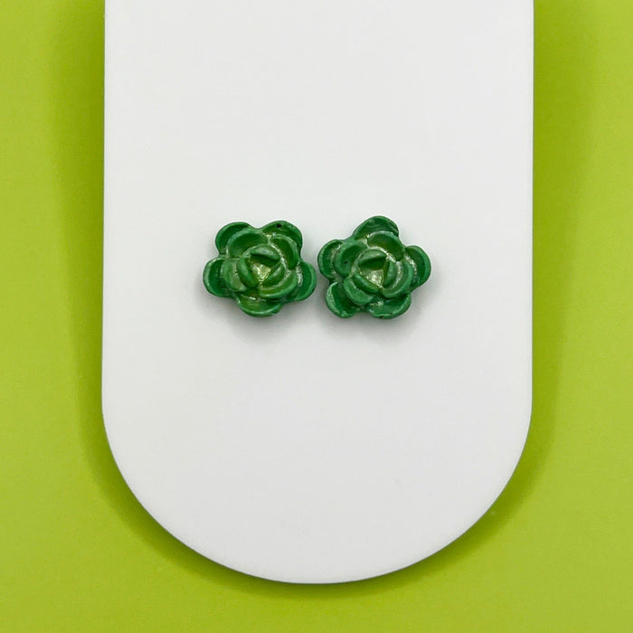 Earrings Succulent Stud Earrings - Titanium Posts