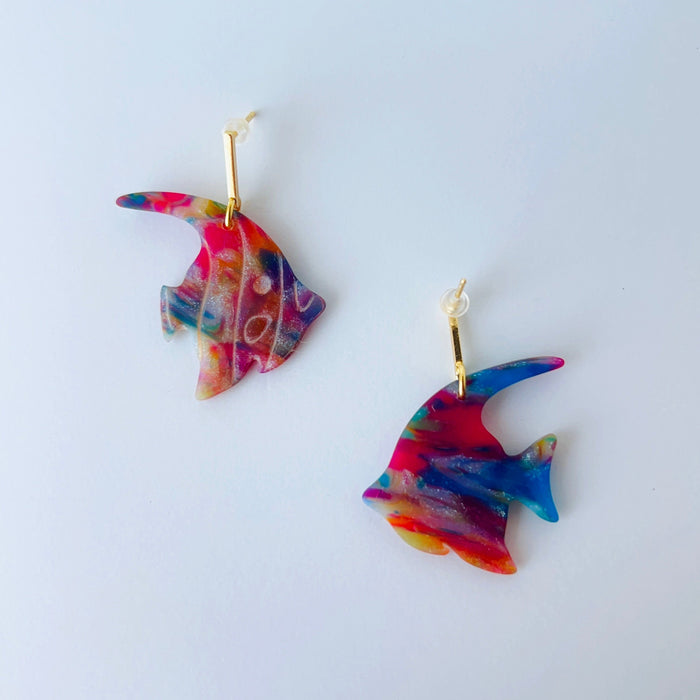 Earrings Tropical Fish Polymer Clay Earrings
