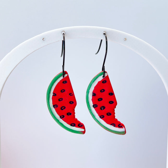 Earrings Watermelon Slice Dangle Earrings