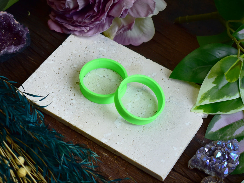 Ear Tunnels 10-100mm Neon Green | Pair | Ultra Light Thin-wall Ear Plugs | Gauge Earrings | Gauged Plugs