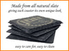 Engraved "Drink Wine, Rescue Dogs" Slate Coaster Sets - DogPound Creations