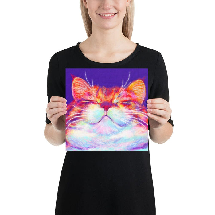 Close Encounters Collection - "Smug" - Close Up Painting of a Fat Smug Ginger Cat [Unfoiled] Posters, Prints, & Visual Artwork JoyousJoyfulJoyness 