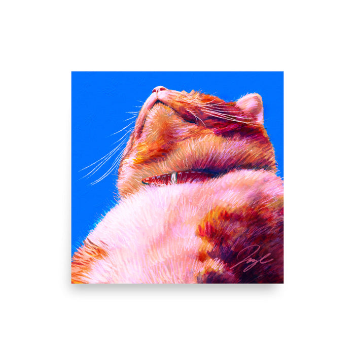 Close Encounters Collection - "Chonk" - Close Up Painting of a Fat Ginger Cat [Unfoiled]