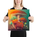 "Capybara and Mushrooms" Painting [Unfoiled] Posters, Prints, & Visual Artwork JoyousJoyfulJoyness 