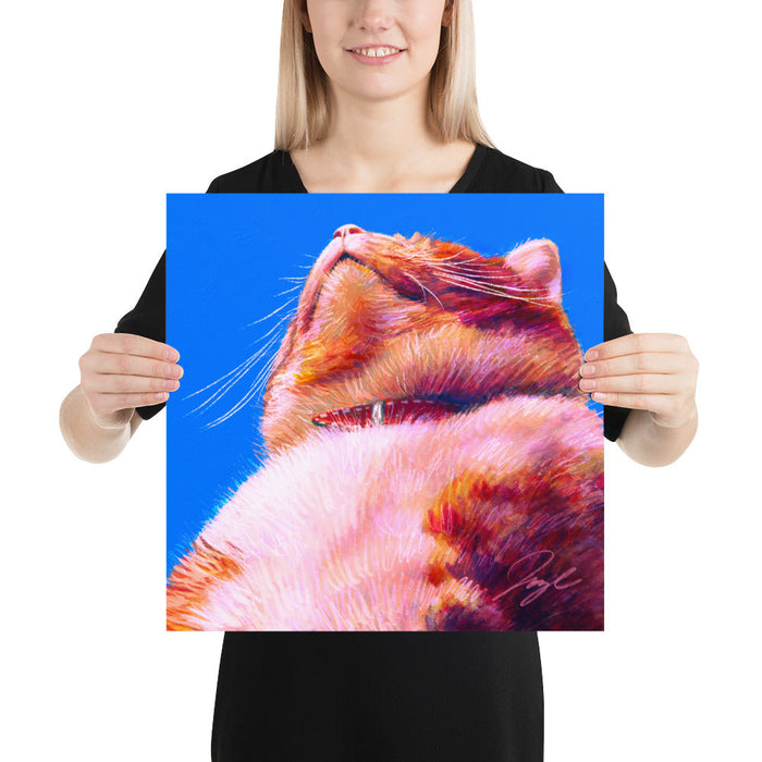 Close Encounters Collection - "Chonk" - Close Up Painting of a Fat Ginger Cat [Unfoiled]