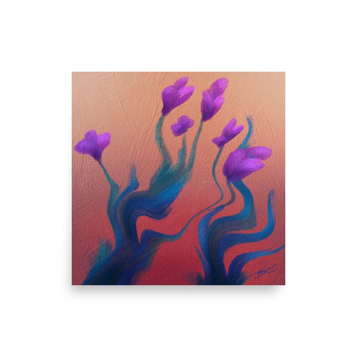 "Wavy Flowers" Painting [Unfoiled]