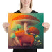 "Capybara and Mushrooms" Painting [Unfoiled] Posters, Prints, & Visual Artwork JoyousJoyfulJoyness 