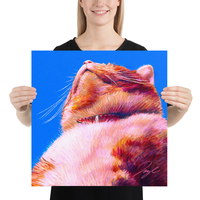 Close Encounters Collection - "Chonk" - Close Up Painting of a Fat Ginger Cat [Unfoiled]