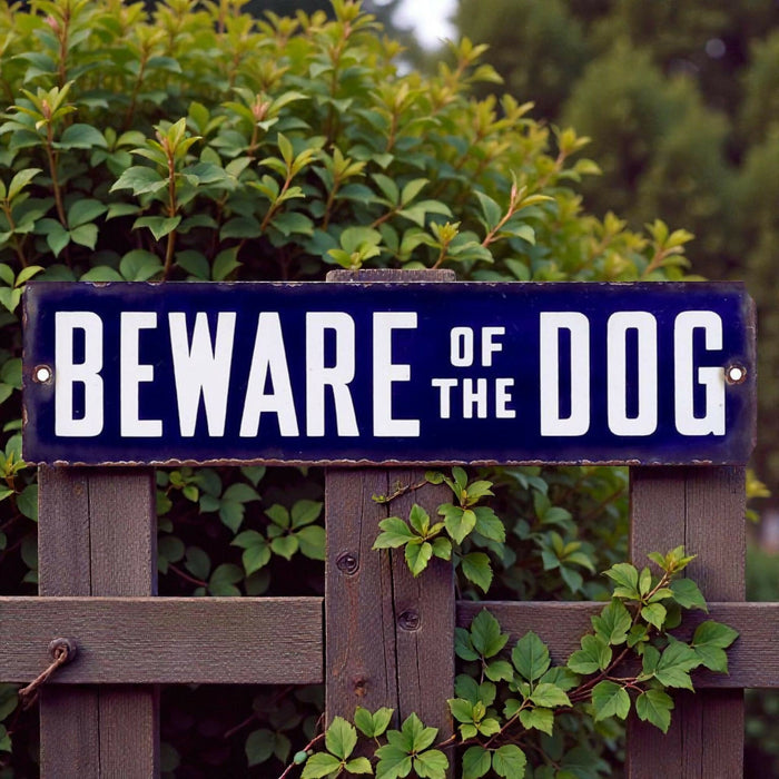 Retro “Beware of the Dog” Aluminum Sign