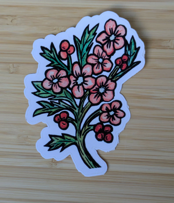 Pink flower Sticker