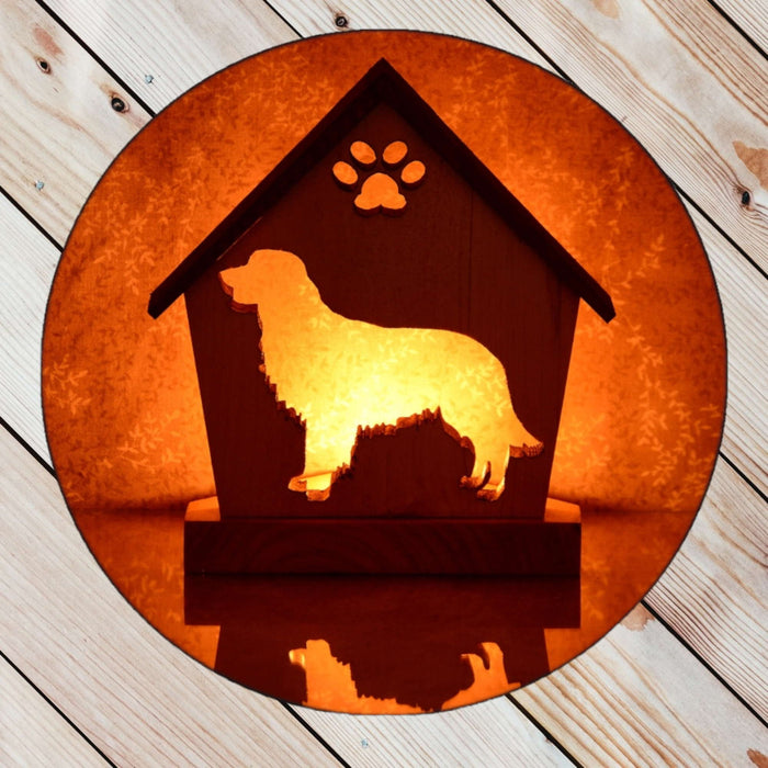 GOLDEN RETRIEVER Personalized Dog Memorial Gift | Doghouse LED Tealight - DogPound Creations