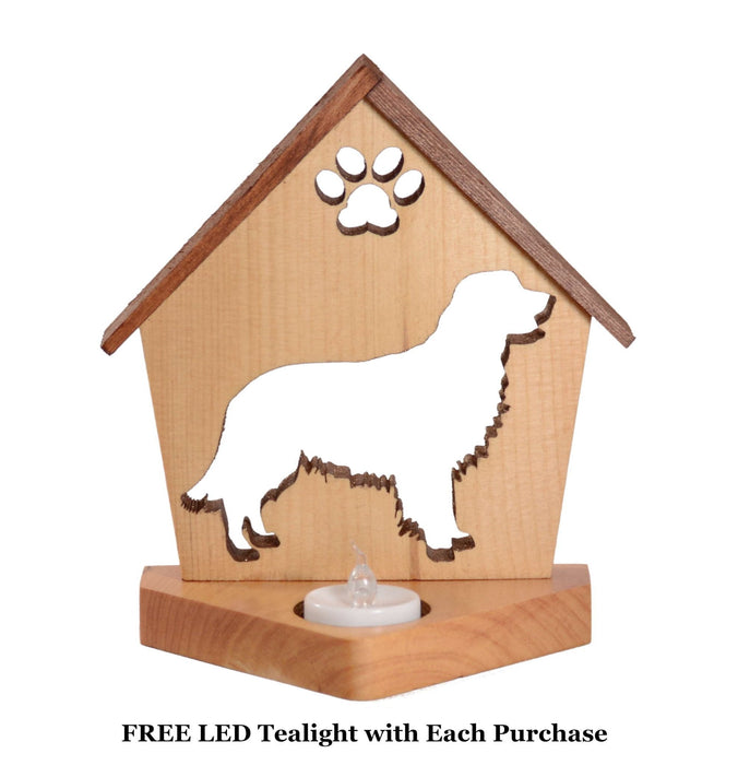 GOLDEN RETRIEVER Personalized Dog Memorial Gift | Doghouse LED Tealight - DogPound Creations