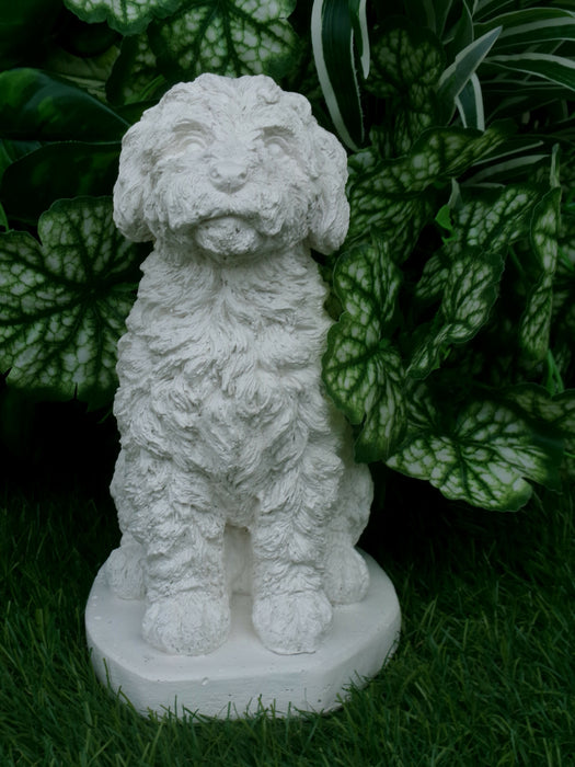 Cockapoo Concrete Statue 4.5x6.8.25" High