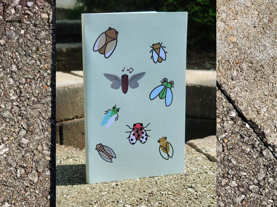 Buggy Friends, an Insect Handbound Sketchbook for Mixed Media Art, Sketching, Drawing, and Writing