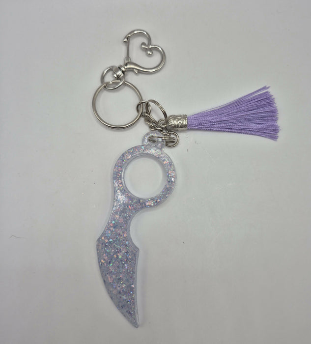 Dagger Safety Keychain (Light Purple)