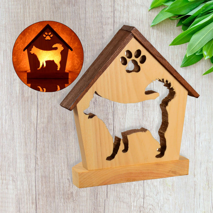 HUSKY Personalized Dog Memorial Gift | Doghouse LED Tealight - DogPound Creations