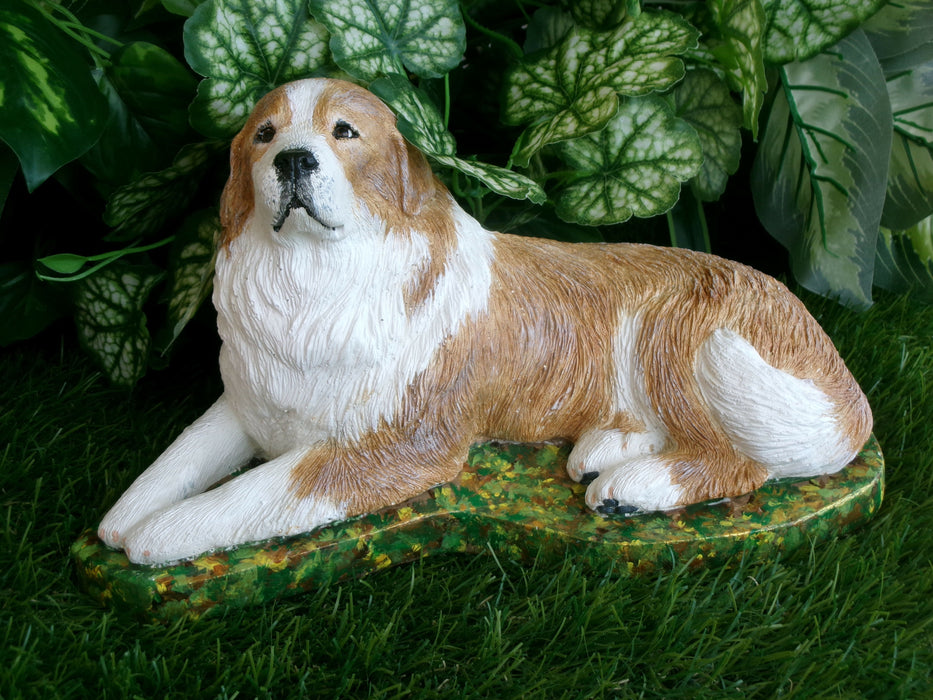 Newfoundland - Great Pyrenees Landseer Concrete Statue 11"x 6" x 6" High