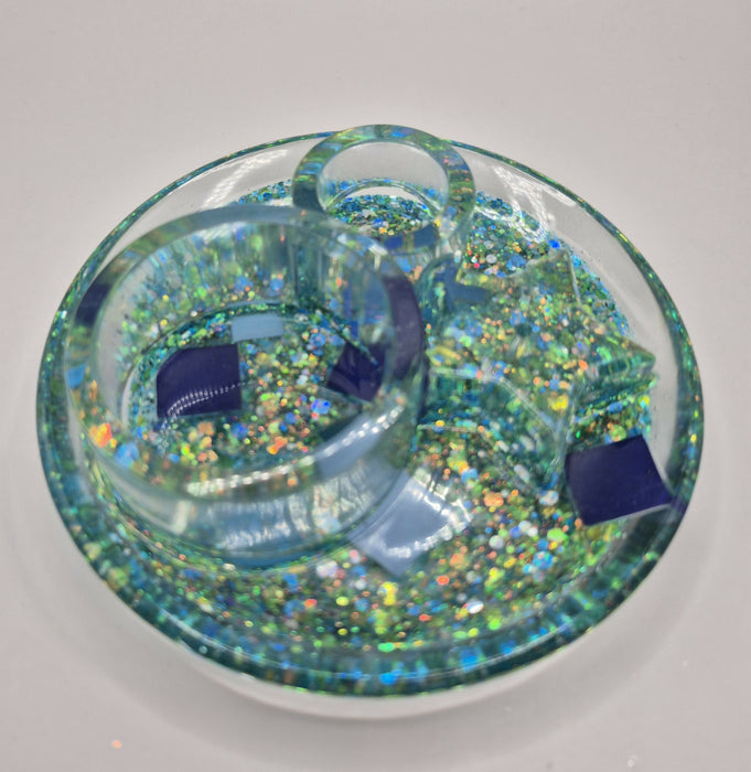 Blue Mosaic Incense Holder