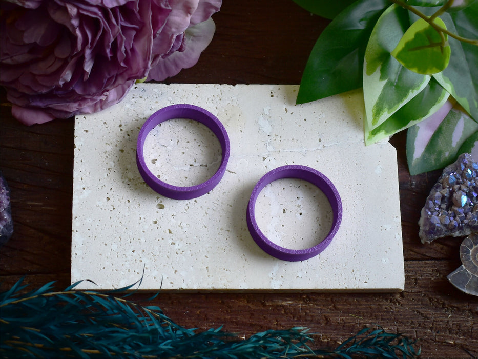 Ear Tunnels 10-100mm Purple | Pair | Ultra Light Thin-wall Ear Plugs | Gauge Earrings | Gauged Plugs