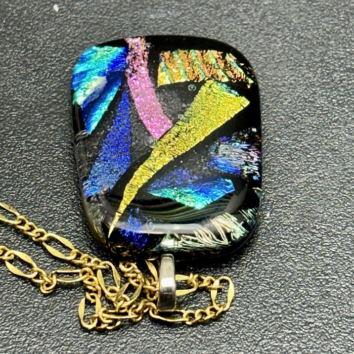 Fused Dichroic Glass Pendent