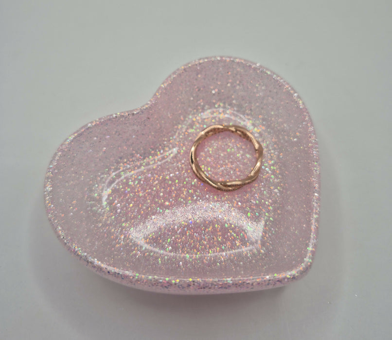 Pink Heart Ring Dish