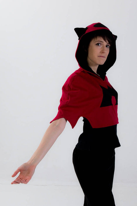 Team Magma inspired cosplay poncho hoodie