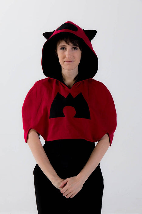 Team Magma inspired cosplay poncho hoodie